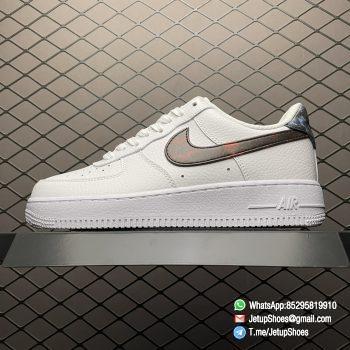 Tie Dye In Two Tones 0Appears On The Nike Air Force 1 Low White Base Red and Blue Dominant Tie Dye Logo SKU DJ6889 100 01