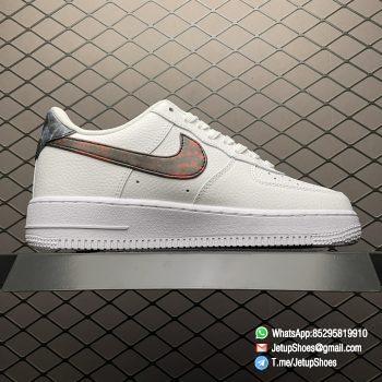 Tie Dye In Two Tones 0Appears On The Nike Air Force 1 Low White Base Red and Blue Dominant Tie Dye Logo SKU DJ6889 100 02