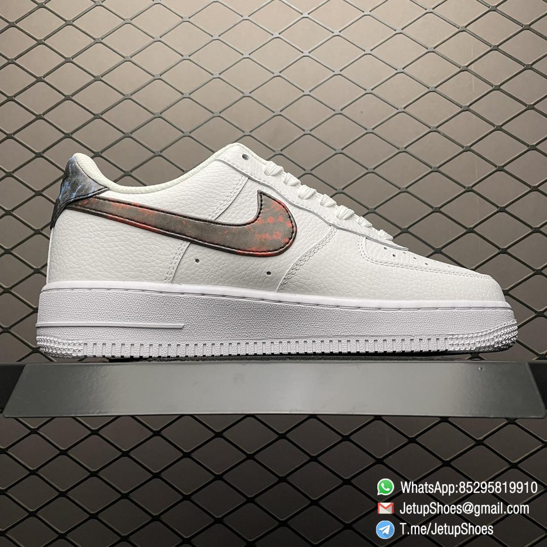 Tie Dye In Two Tones 0Appears On The Nike Air Force 1 Low White Base Red and Blue Dominant Tie Dye Logo SKU DJ6889 100 02 Tie Dye In Two Tones 0Appears On The Nike Air Force 1 Low White Base Red and Blue Dominant Tie Dye Logo SKU DJ6889 100 02