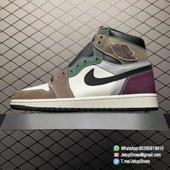 Top Clone Support Sneakers Air Jordan 1 High OG Hand Crafted Black Archaeo Brown Dark Chocolate Multi Color Upper SKU DH3097 001 Best RepSneakers Store 01