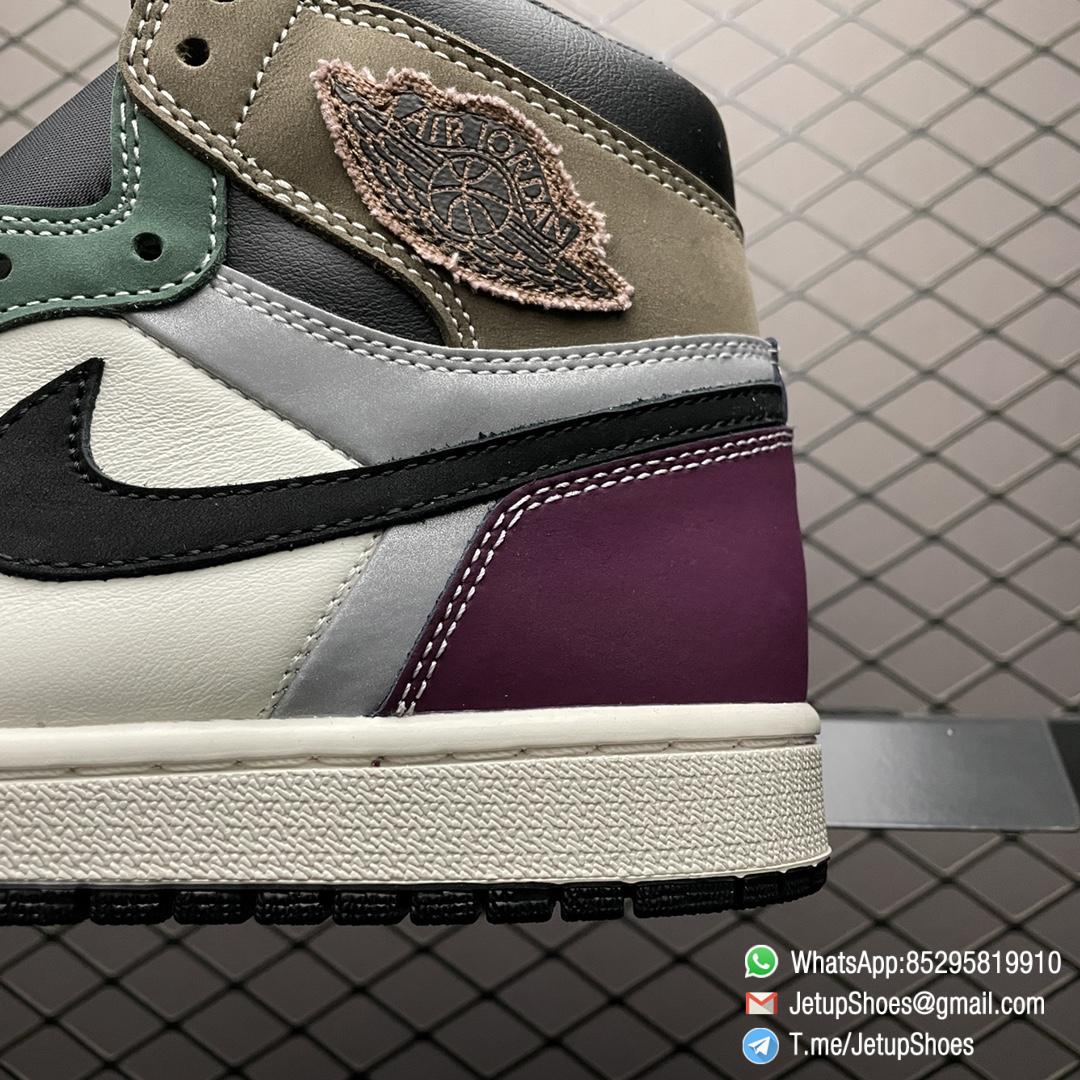 Top Clone Support Sneakers Air Jordan 1 High OG Hand Crafted Black Archaeo Brown Dark Chocolate Multi Color Upper SKU DH3097 001 Best RepSneakers Store 07