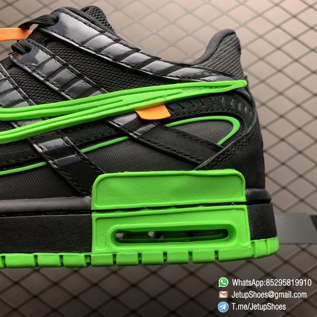 Top Quality Replica Sneakers Off White x Air Rubber Dunk Green Strike Black Green Upper Outlined Swoosh Nike Off Tongue Tag and Shoelaces SKU CU6015 001 08 Top Quality Replica Sneakers Off White x Air Rubber Dunk Green Strike Black Green Upper Outlined Swoosh Nike Off Tongue Tag and Shoelaces SKU CU6015 001 08