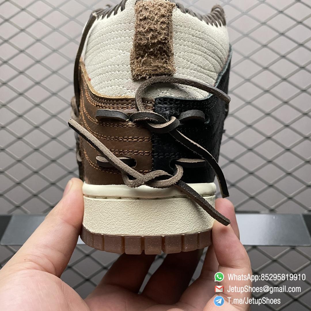 Top Quality Repsneakers Bodega x Dunk High Legend Moccasin Like Rawhide Stitching Cream hued Leather Toe Brown Hairy Suede Panels and Overlays Debossed Bodega Logo SKU CZ8125 200 07 Top Quality Repsneakers Bodega x Dunk High Legend Moccasin Like Rawhide Stitching Cream hued Leather Toe Brown Hairy Suede Panels and Overlays Debossed Bodega Logo SKU CZ8125 200 07