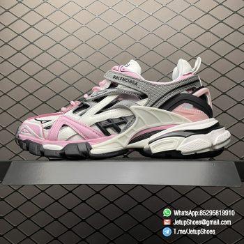 Top Replica Balenciaga Wmns Track 2 Sneaker Pink Colorway Pink Grey White SKU 568615 W3AE2 5291 Best Rep Snkrs Store 01
