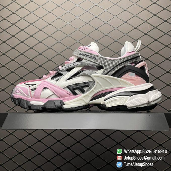 Top Replica Balenciaga Wmns Track 2 Sneaker Pink Colorway Pink Grey White SKU 568615 W3AE2 5291 Best Rep Snkrs Store 01