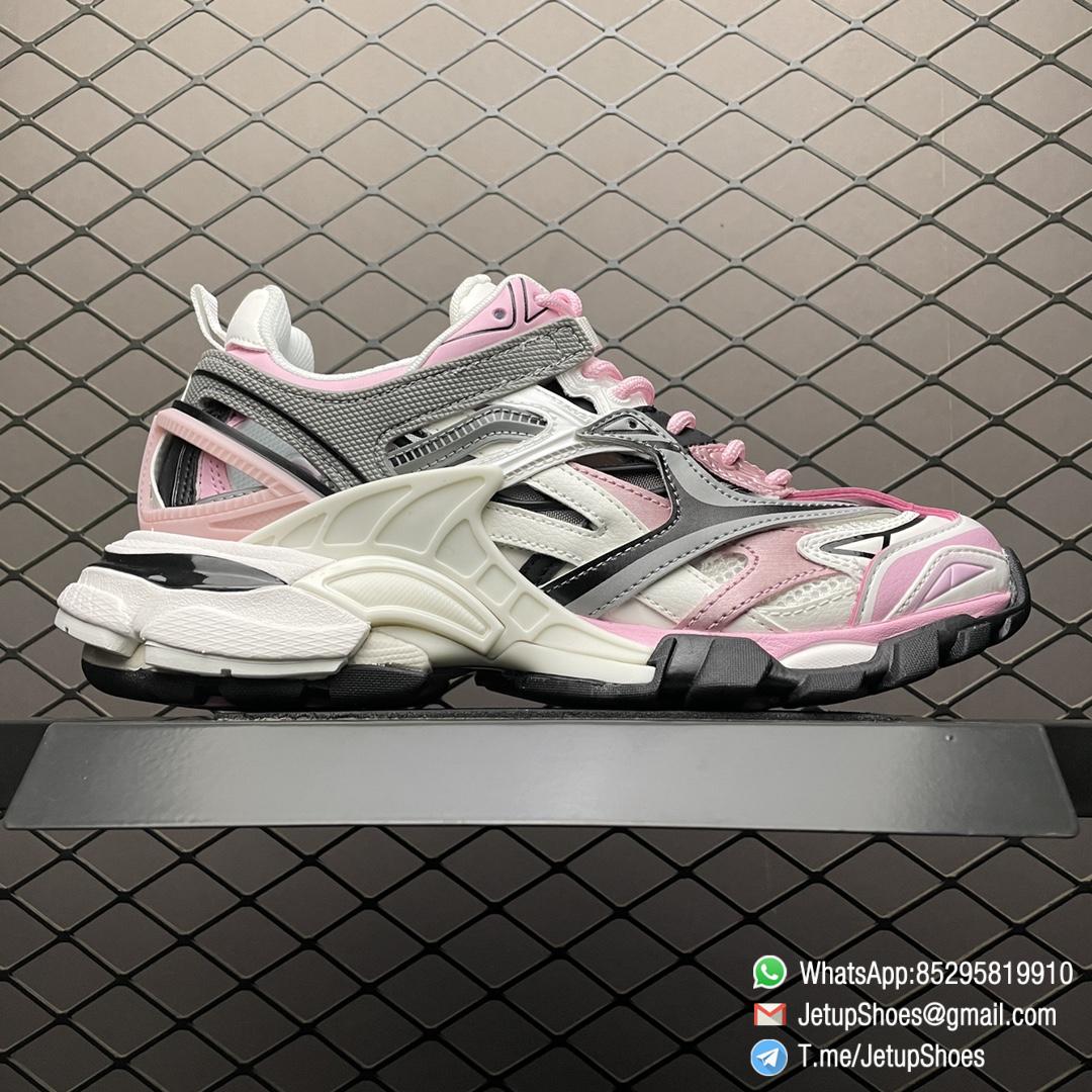 Top Replica Balenciaga Wmns Track 2 Sneaker Pink Colorway Pink Grey White SKU 568615 W3AE2 5291 Best Rep Snkrs Store 02