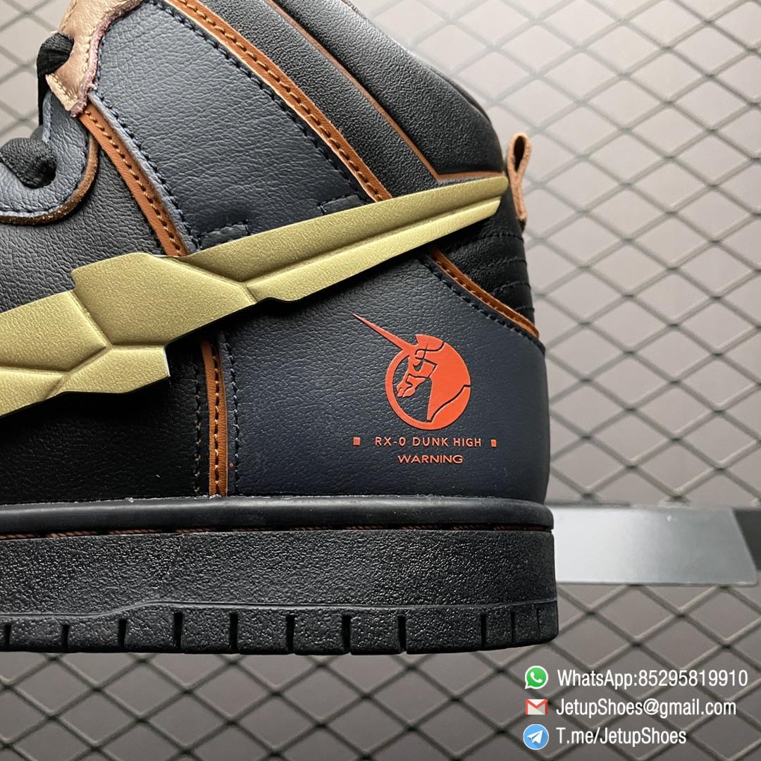 Top Replica Gundam x Nike Dunk High SB Project Unicorn Banshee Norn Black Upper Navy Overlays Copper Trim Angular Lines Toe Box Collar Pink Unicorn Emblem SKU DH7717 400 06 Top Replica Gundam x Nike Dunk High SB Project Unicorn Banshee Norn Black Upper Navy Overlays Copper Trim Angular Lines Toe Box Collar Pink Unicorn Emblem SKU DH7717 400 06