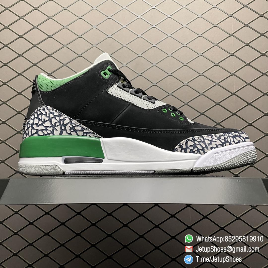 Best Replica Air Jordan 3 Retro Pine Green Black Textured Nubuck Upper Signature Elephant Overlays Green Eyelets Collar Jumpman Icon tongue Heel Top Fake Sneakers 02 Best Replica Air Jordan 3 Retro Pine Green Black Textured Nubuck Upper Signature Elephant Overlays Green Eyelets Collar Jumpman Icon tongue Heel Top Fake Sneakers 02