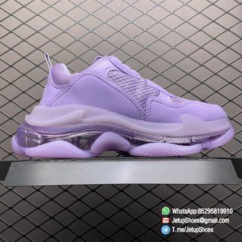 Best Replica Balenciaga Triple S Sneaker Clear Sole Light Lilac All Nylon Purple Upper Nitrogen Crystal Outsole SKU 544351 W2GA1 5890 Top Luxury Sneakers Store 02
