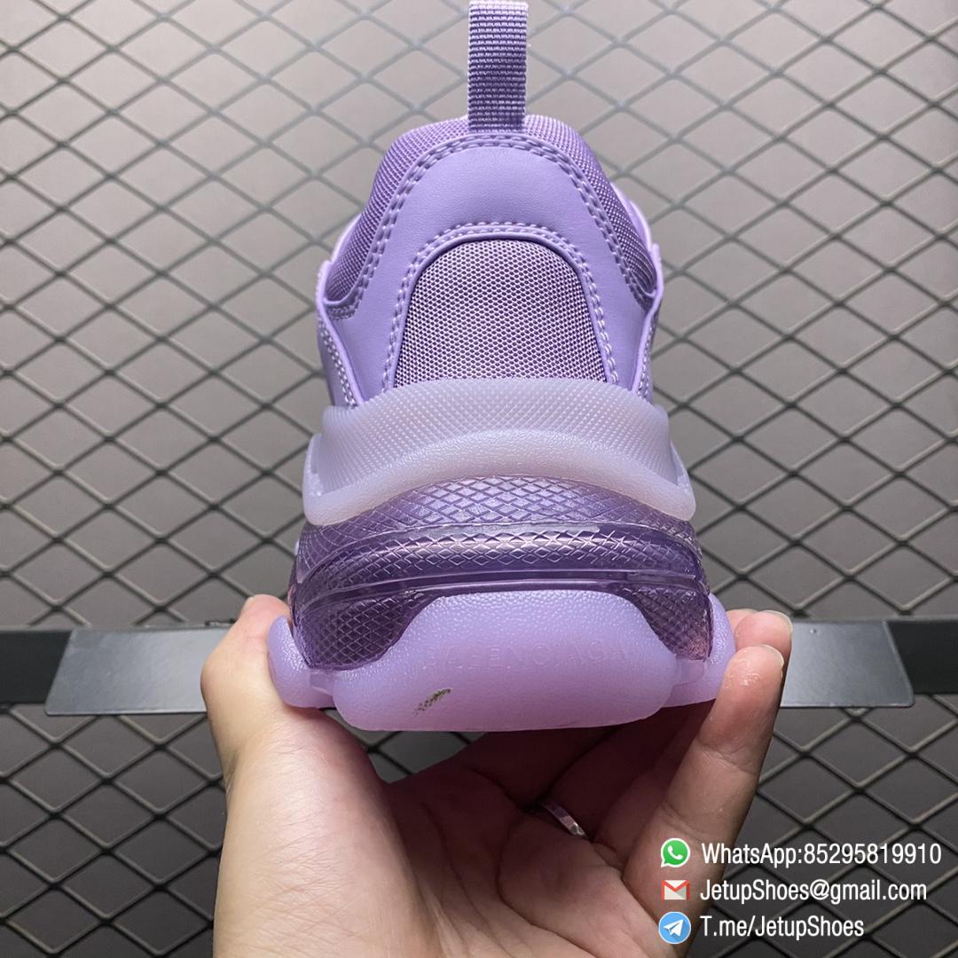 Best Replica Balenciaga Triple S Sneaker Clear Sole Light Lilac All Nylon Purple Upper Nitrogen Crystal Outsole SKU 544351 W2GA1 5890 Top Luxury Sneakers Store 07