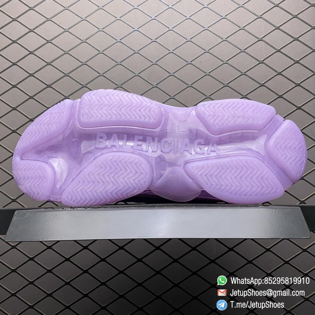 Best Replica Balenciaga Triple S Sneaker Clear Sole Light Lilac All Nylon Purple Upper Nitrogen Crystal Outsole SKU 544351 W2GA1 5890 Top Luxury Sneakers Store 08