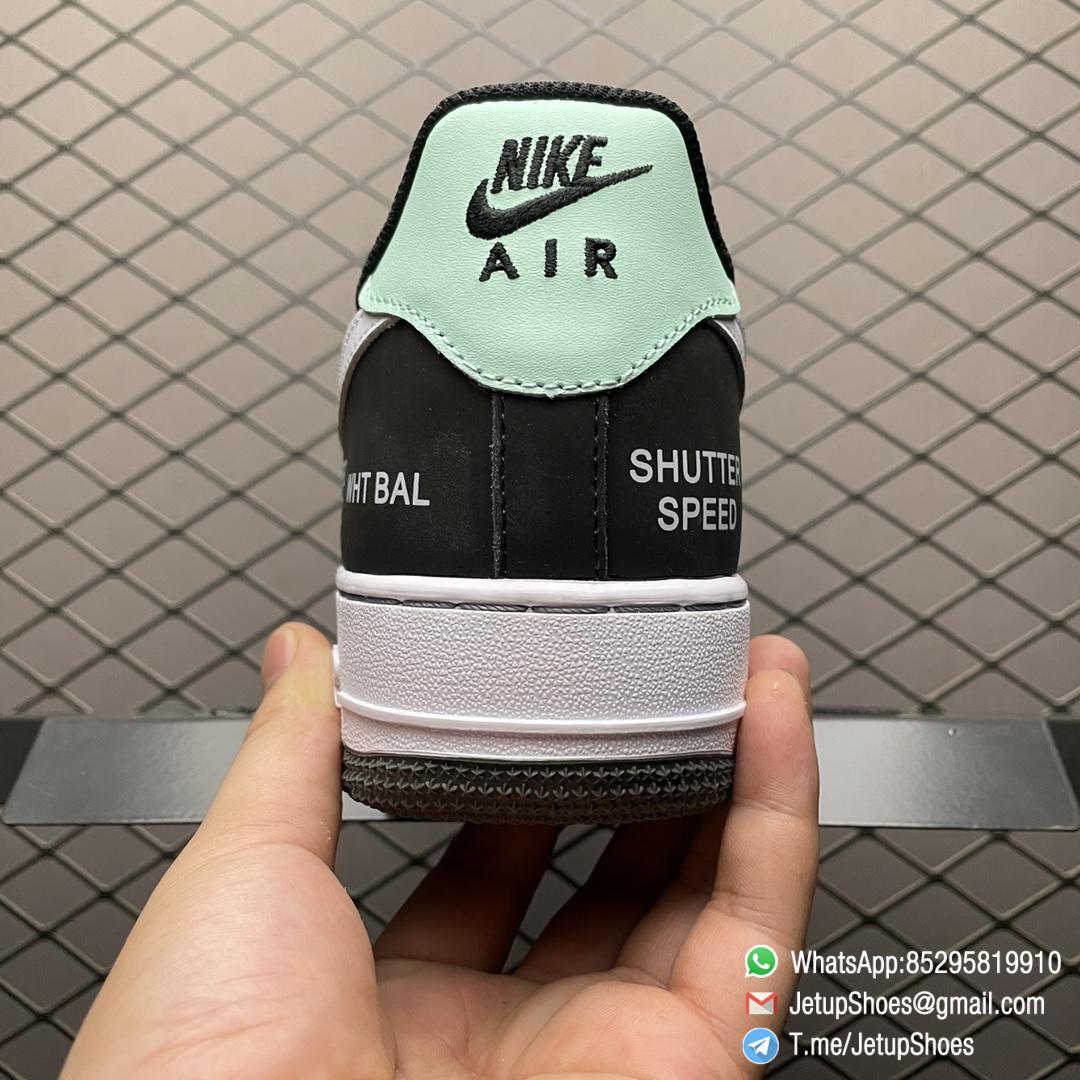 Best Replica Sneakers Nike Air Force 1 07 Camcorder Black White Grey Colorway REC LEVEL WHT BAL SHUTTER SPEED PROGRAM SKU GD5060 755 07