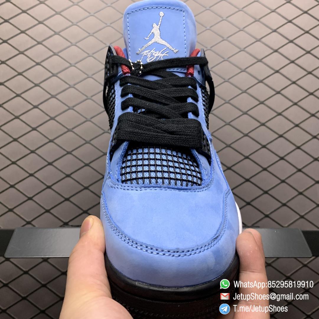 Best Replica Travis Scott x Air Jordan 4 Retro Cactus Jack University Blue Varsity Red Insole Upper Black Lace Light Blue Speckle Pattern Cactus Jack Branding SKU 308497 406 05 Best Replica Travis Scott x Air Jordan 4 Retro Cactus Jack University Blue Varsity Red Insole Upper Black Lace Light Blue Speckle Pattern Cactus Jack Branding SKU 308497 406 05