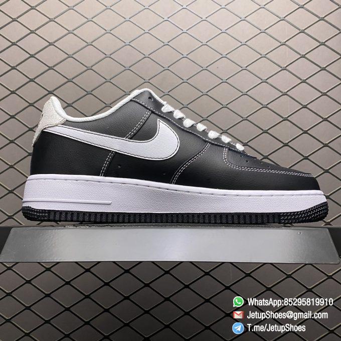 RepSneakers Nike Air Force 1 S50 GS Black White Black Leather Upper White Nike Wing Logo White Lace SKU DB1560 001 Best Quality Sneakers Store 03