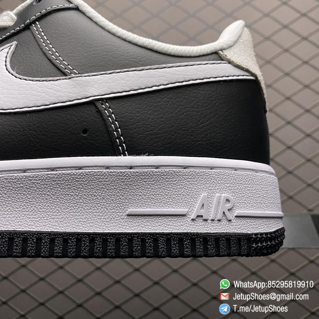 RepSneakers Nike Air Force 1 S50 GS Black White Black Leather Upper White Nike Wing Logo White Lace SKU DB1560 001 Best Quality Sneakers Store 04
