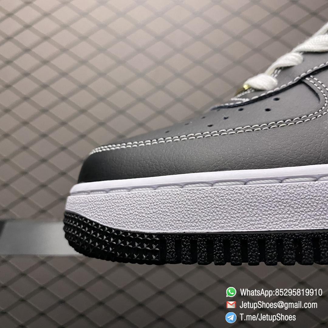 RepSneakers Nike Air Force 1 S50 GS Black White Black Leather Upper White Nike Wing Logo White Lace SKU DB1560 001 Best Quality Sneakers Store 06