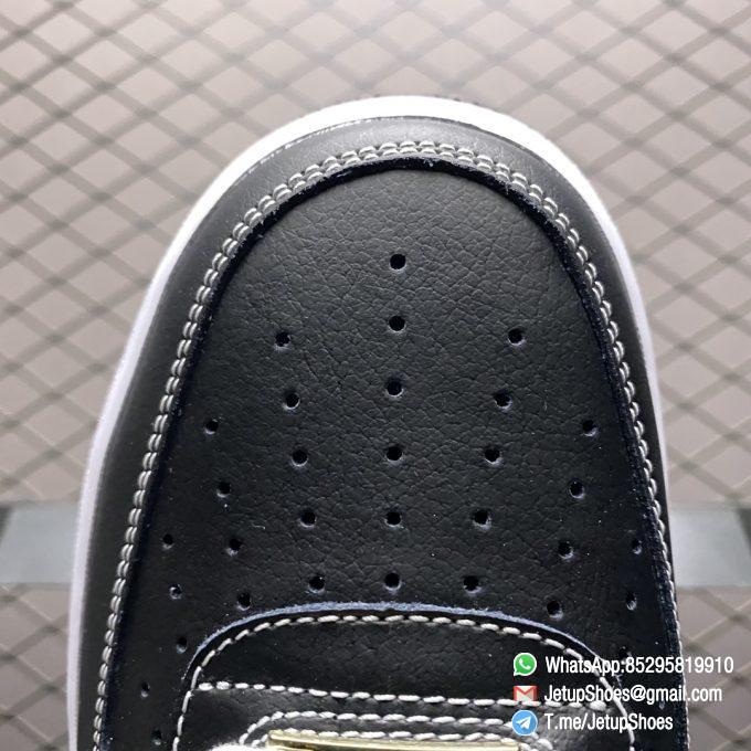 RepSneakers Nike Air Force 1 S50 GS Black White Black Leather Upper White Nike Wing Logo White Lace SKU DB1560 001 Best Quality Sneakers Store 07
