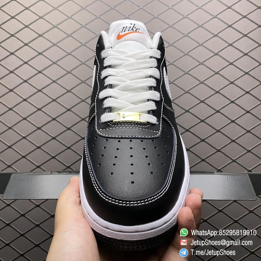 RepSneakers Nike Air Force 1 S50 GS Black White Black Leather Upper White Nike Wing Logo White Lace SKU DB1560 001 Best Quality Sneakers Store 08