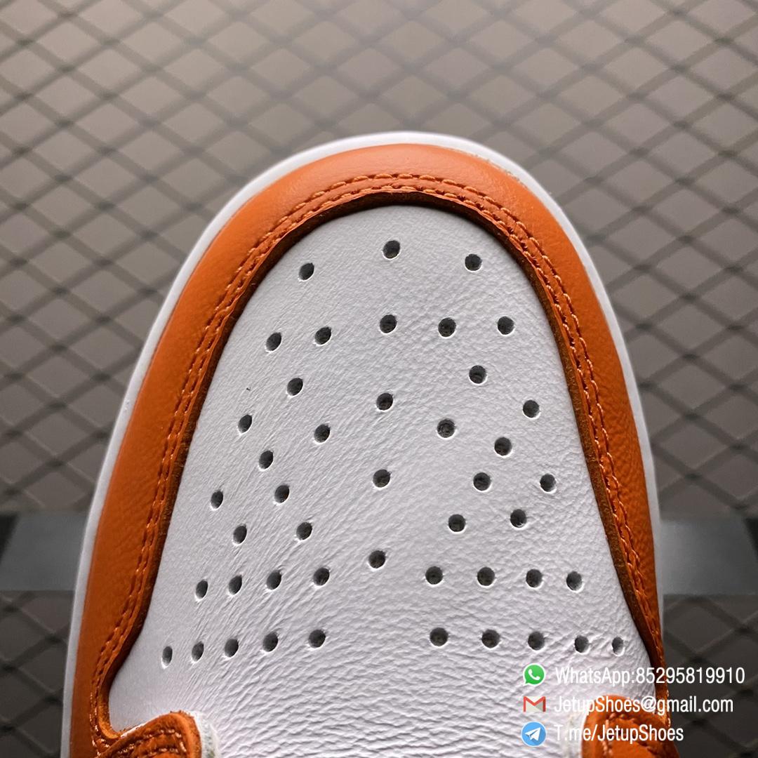 Replica Sneakers Air Jordan 1 Low OG Starfish White Base Leather Upper Orange Overlays Black Hits Swoosh Laces and Jordan Wings Logo SKU CZ0790 801 Top RepSneakers 07 Replica Sneakers Air Jordan 1 Low OG Starfish White Base Leather Upper Orange Overlays Black Hits Swoosh Laces and Jordan Wings Logo SKU CZ0790 801 Top RepSneakers 07