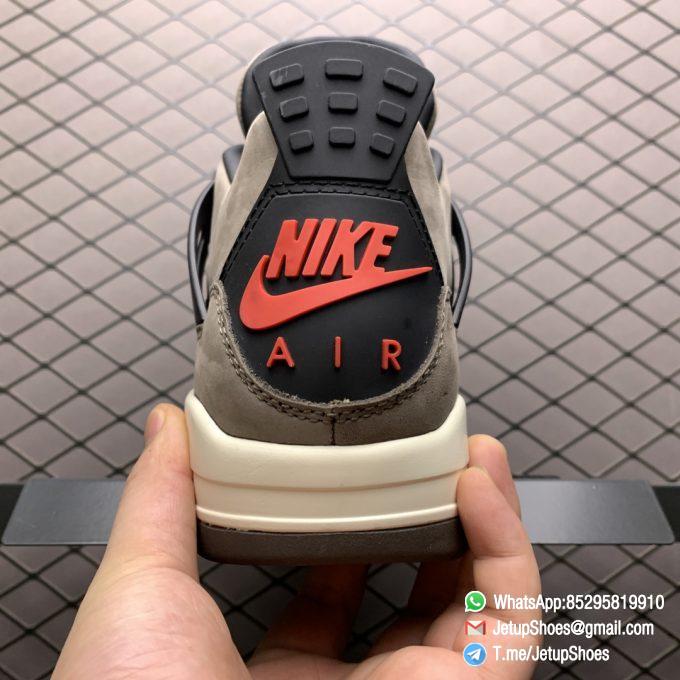 Replica Sneakers Travis Scott Olive x Air Jordan 4 Retro TS4 AJ4 Brown Suede Upper Cactus Jack Logo Right Heel Friends Family Limited Edition SKU AJ4 882335 06