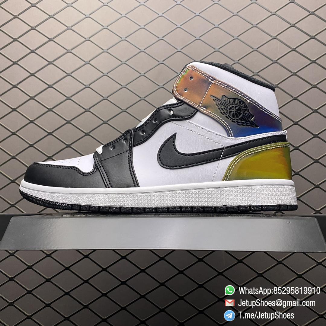 Top Quality Replica Air Jordan 1 Mid SE Heat Reactive Color Change Cultural Basketball Sneakers White Leather Upper Black Overlays SKU DM7802 100 01