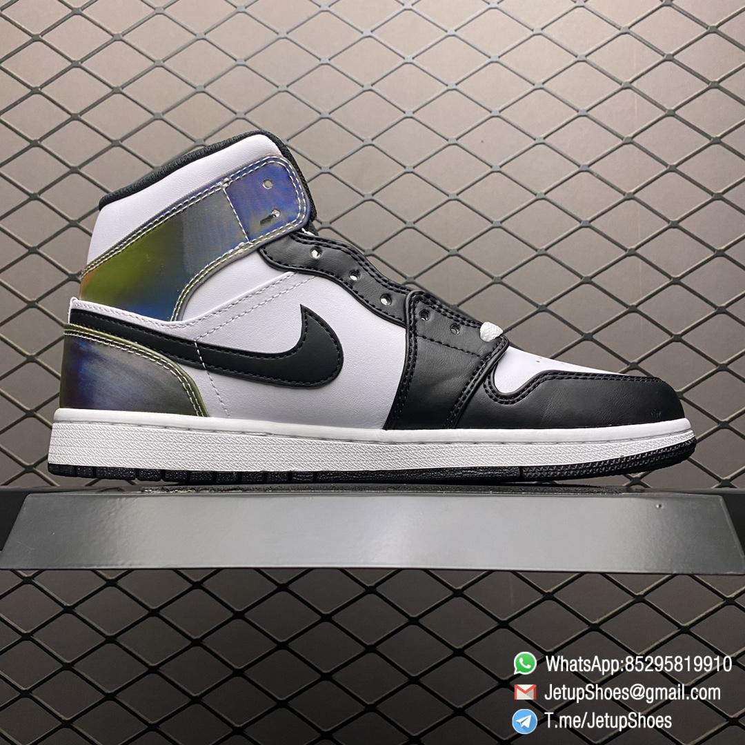 Top Quality Replica Air Jordan 1 Mid SE Heat Reactive Color Change Cultural Basketball Sneakers White Leather Upper Black Overlays SKU DM7802 100 02
