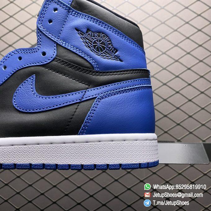 Top Replica Air Jordan 1 Retro High OG Dark Marina Blue Black Blue Two tone Color Leather Upper Dark Blue Overlays Blue Swoosh Black Jordan Wing Logo SKU 555088 404 04