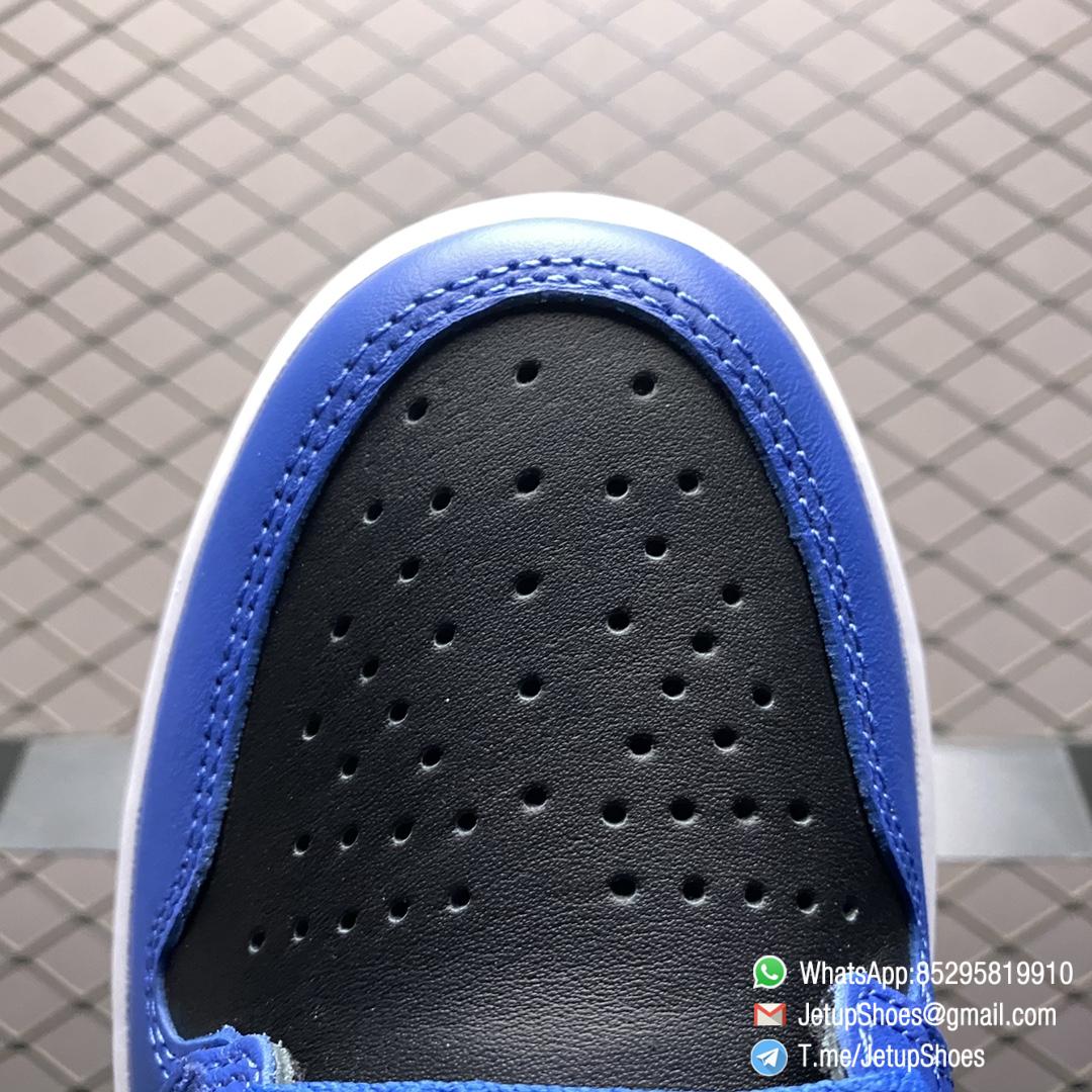 Top Replica Air Jordan 1 Retro High OG Dark Marina Blue Black Blue Two tone Color Leather Upper Dark Blue Overlays Blue Swoosh Black Jordan Wing Logo SKU 555088 404 08