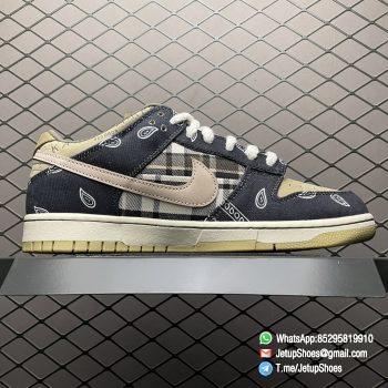 Top Replica Nike Dunk SB Travis Scott x Dunk Low Premium QS SB Cactus Jack Patchwork Motif Upper Paisley Overlays Cactus Jack Tongue Tags Black Pink Swooshes SKU CT5053 001 02
