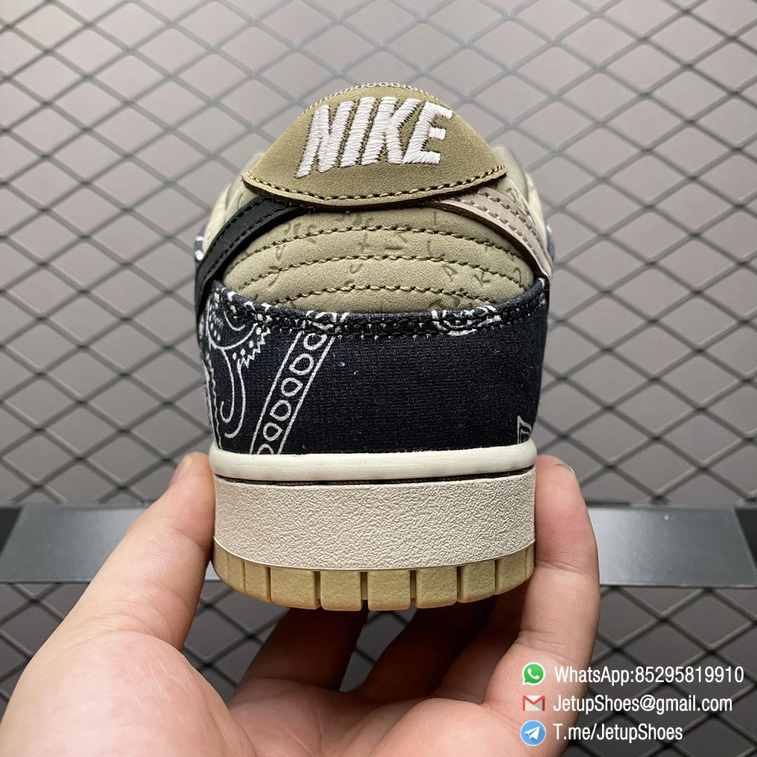 Top Replica Nike Dunk SB Travis Scott x Dunk Low Premium QS SB Cactus Jack Patchwork Motif Upper Paisley Overlays Cactus Jack Tongue Tags Black Pink Swooshes SKU CT5053 001 06