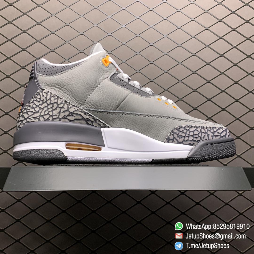 RepSneakers Air Jordan 3 Retro Cool Grey SKU CT8532 012 Grey Leather Upper Best Replica Sneakers 02