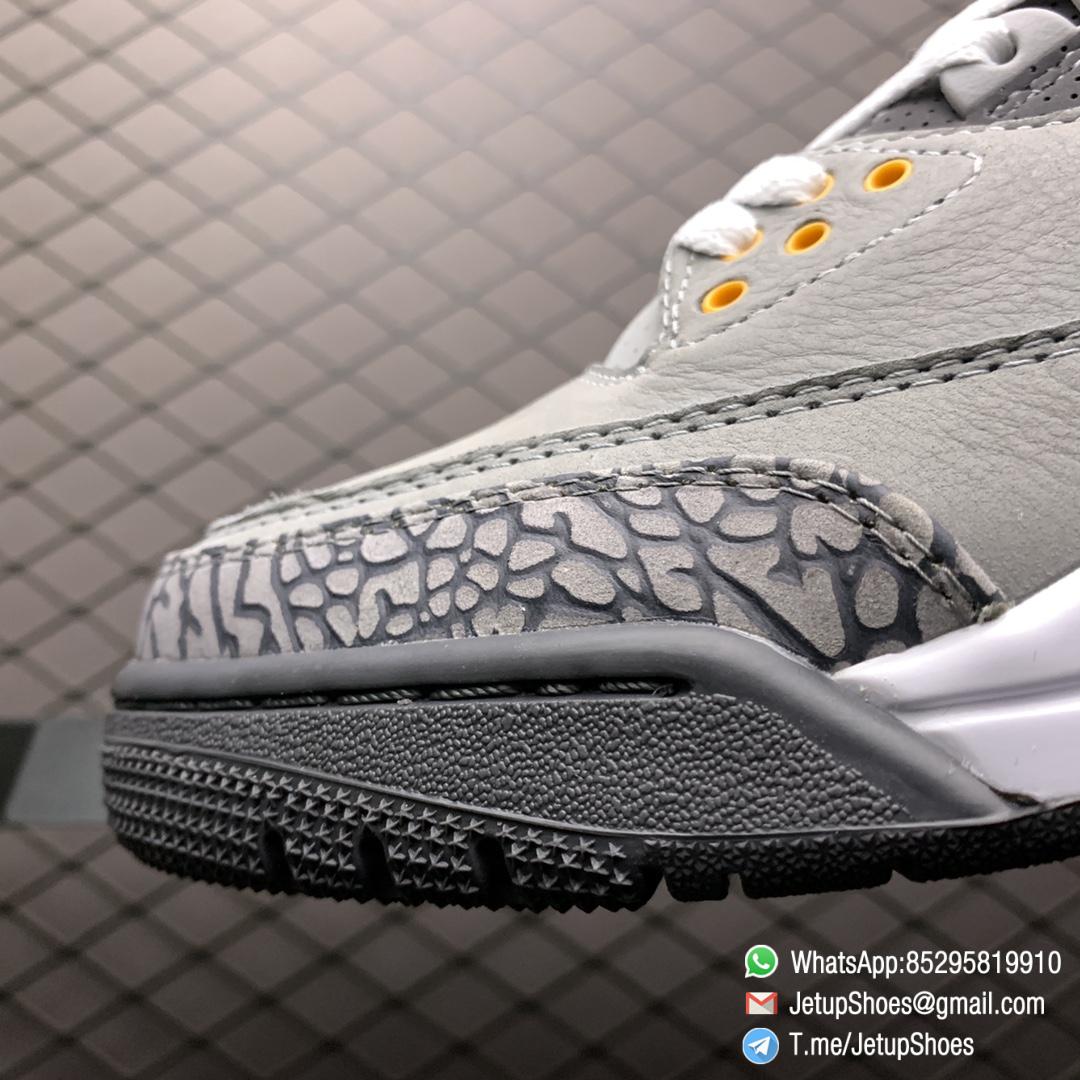 RepSneakers Air Jordan 3 Retro Cool Grey SKU CT8532 012 Grey Leather Upper Best Replica Sneakers 03