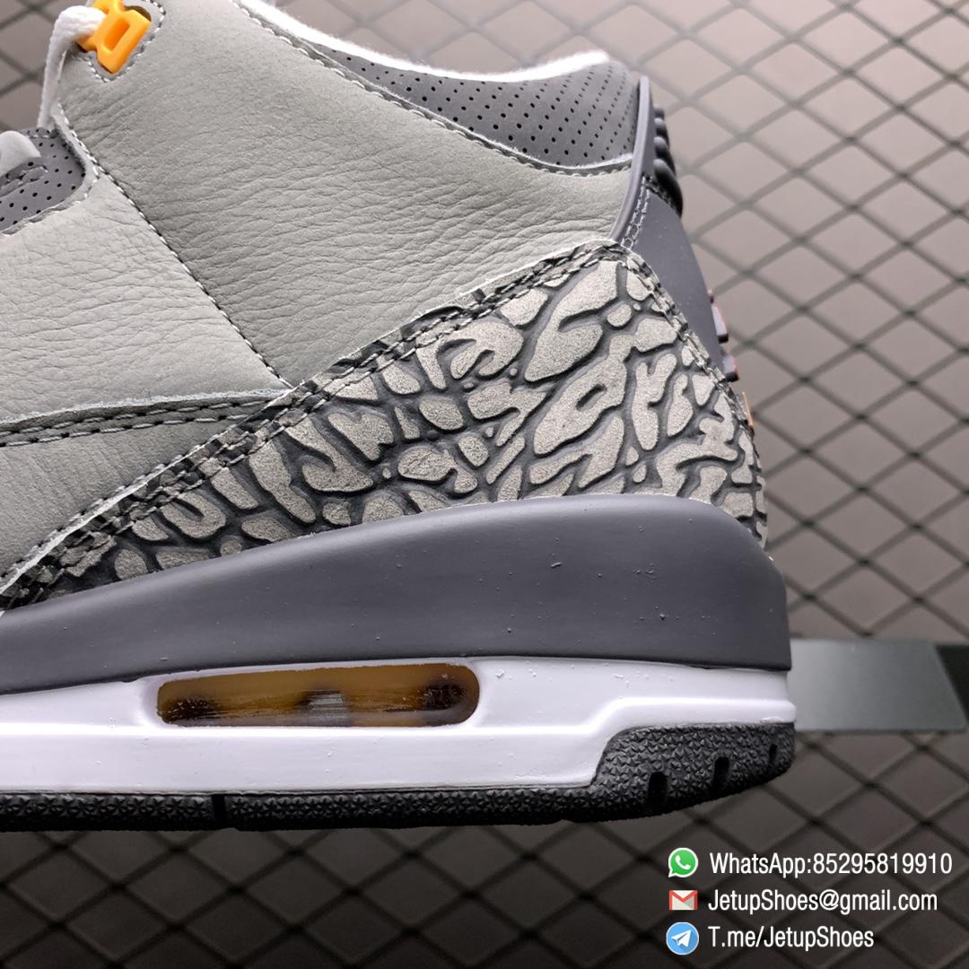 RepSneakers Air Jordan 3 Retro Cool Grey SKU CT8532 012 Grey Leather Upper Best Replica Sneakers 04