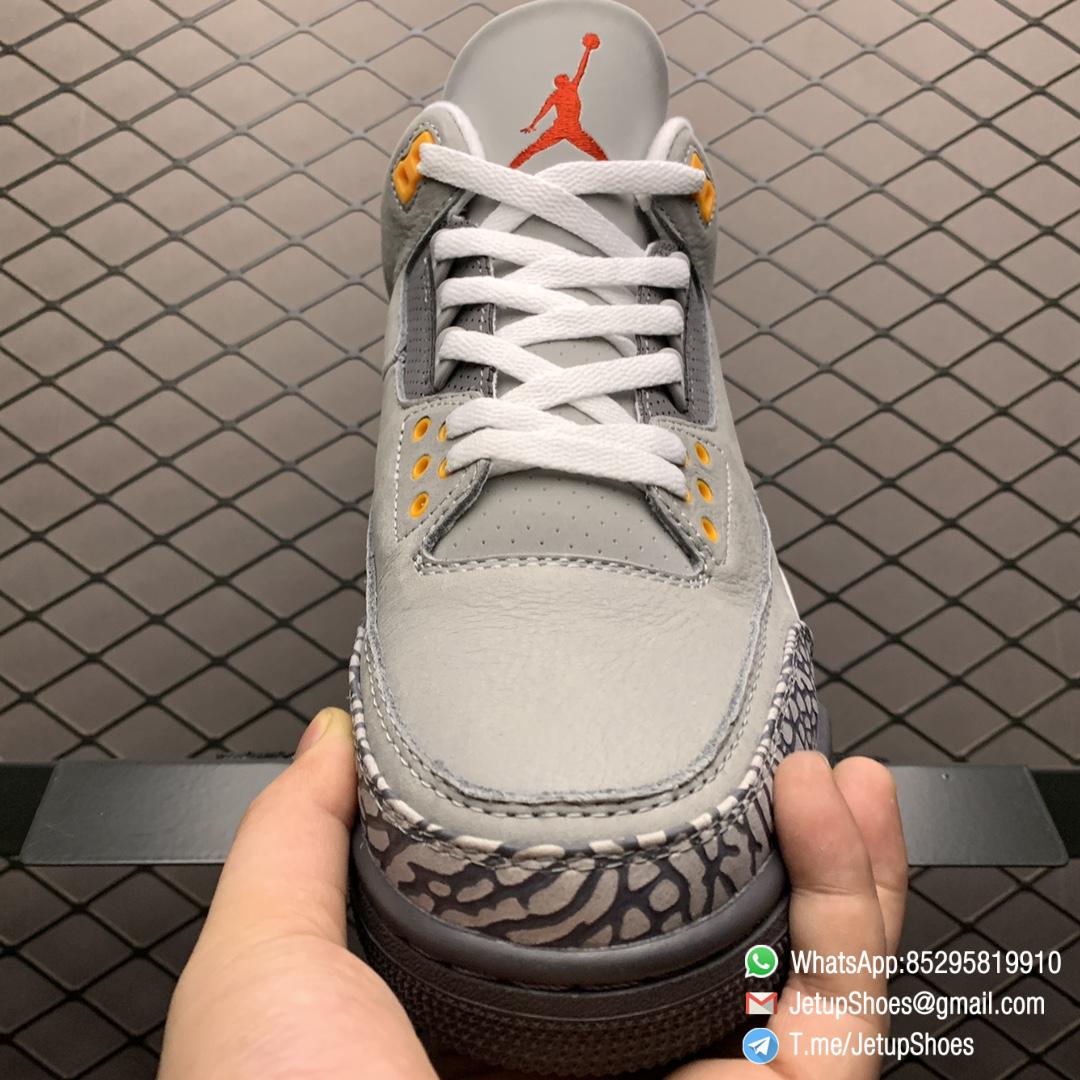 RepSneakers Air Jordan 3 Retro Cool Grey SKU CT8532 012 Grey Leather Upper Best Replica Sneakers 05