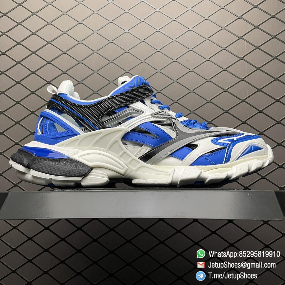 Balenciaga Track 2 Open Sneaker White Blue SKU 568614 W3AE2 4191 Top Quality Replica Snkrs 02 Balenciaga Track 2 Open Sneaker White Blue SKU 568614 W3AE2 4191 Top Quality Replica Snkrs 02