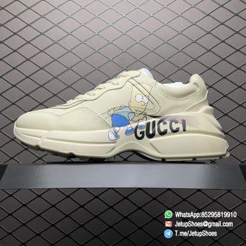 Best RepSneakers The Simpson x Gucci Rhyton Sneakers with Simpson and Gucci prints NFC Function Top Quality Luxury Shoes 01