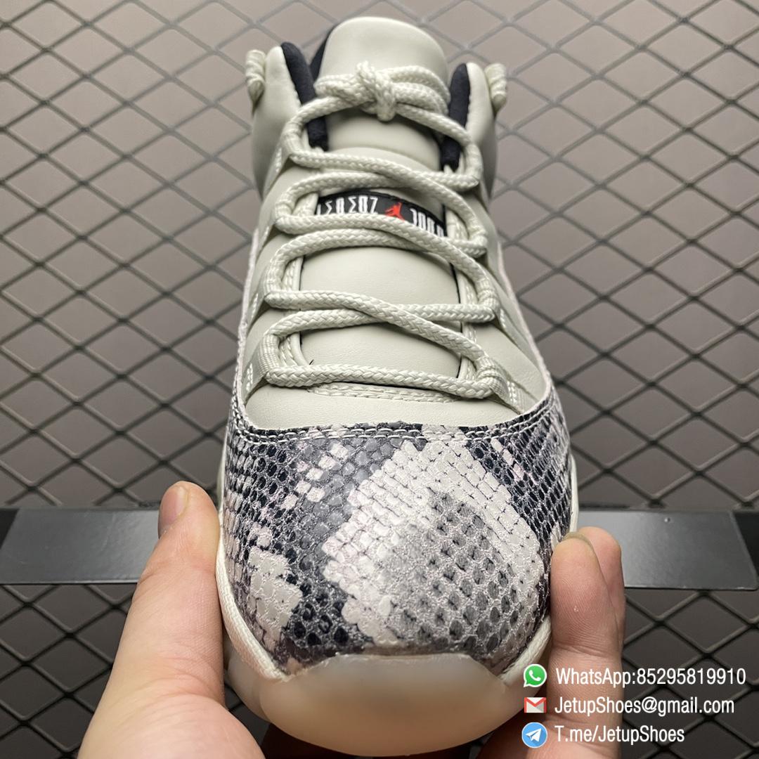 Best Replica Air Jordan 11 Retro Low Light Bone Snakeskin Sneakers SKU CD6846 002 Top Quality SNKRS 06