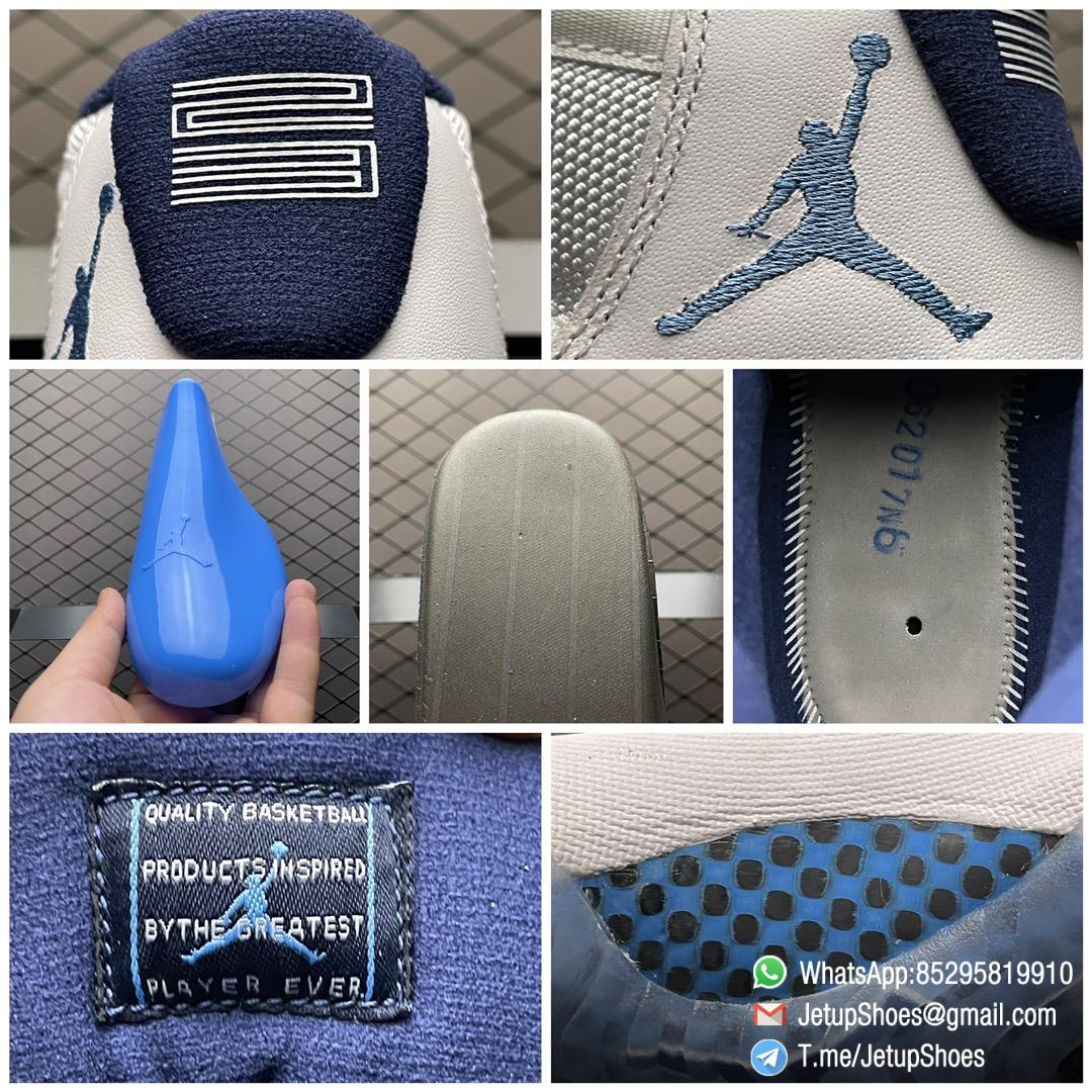 Best Replica Air Jordan 11 Retro Win Like 82 UNC Team Colorway SKU 378037 123 Top Quality RepSneakers 09