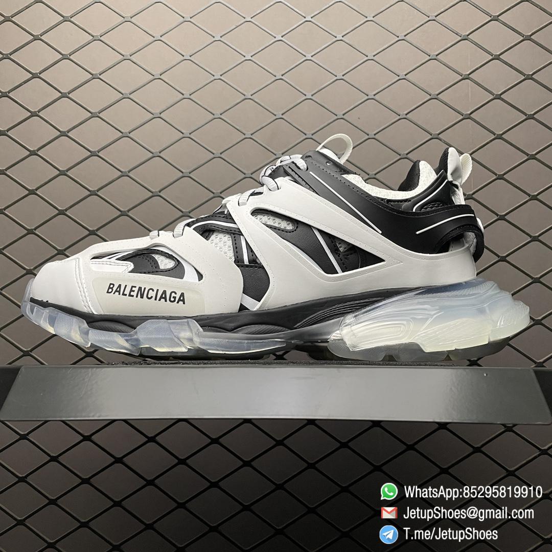 RepSneakers Balenciaga Track Sneaker Clear Sole White Black SKU 647742 W3BZ2 9010 Highest RepSnkrs 01