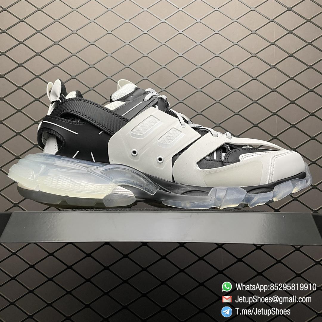 RepSneakers Balenciaga Track Sneaker Clear Sole White Black SKU 647742 W3BZ2 9010 Highest RepSnkrs 02