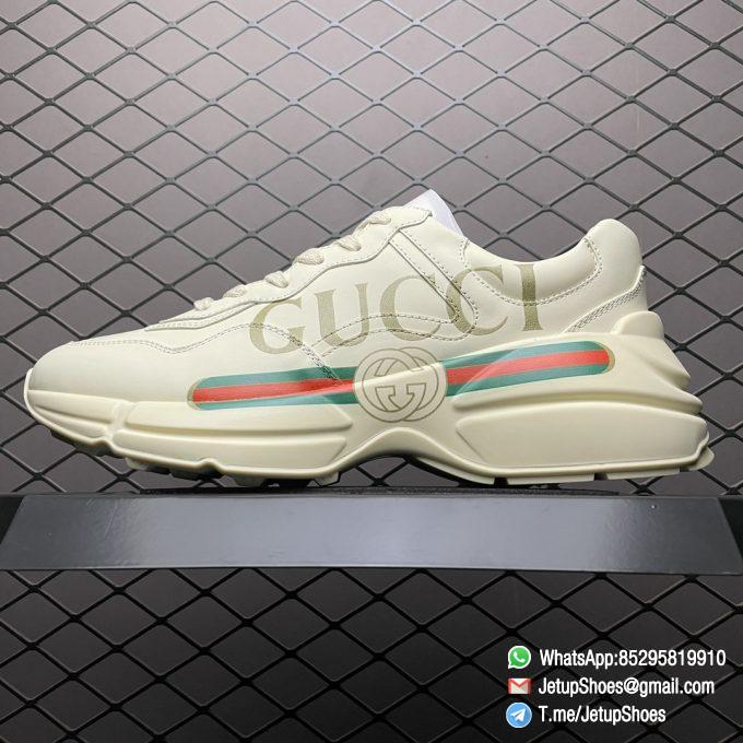 RepSneakers Womens Rhyton Gucci Logo Leather Sneaker Style ‎528892 DRW00 9522 Only Sell Top Quality Shoes 01