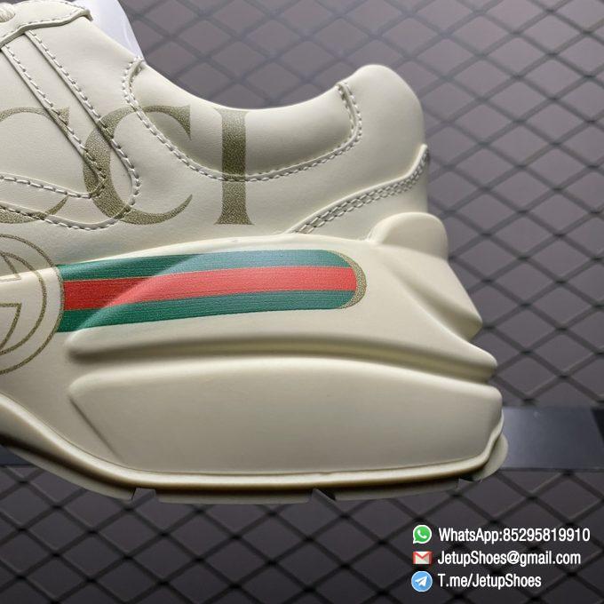 RepSneakers Womens Rhyton Gucci Logo Leather Sneaker Style ‎528892 DRW00 9522 Only Sell Top Quality Shoes 04