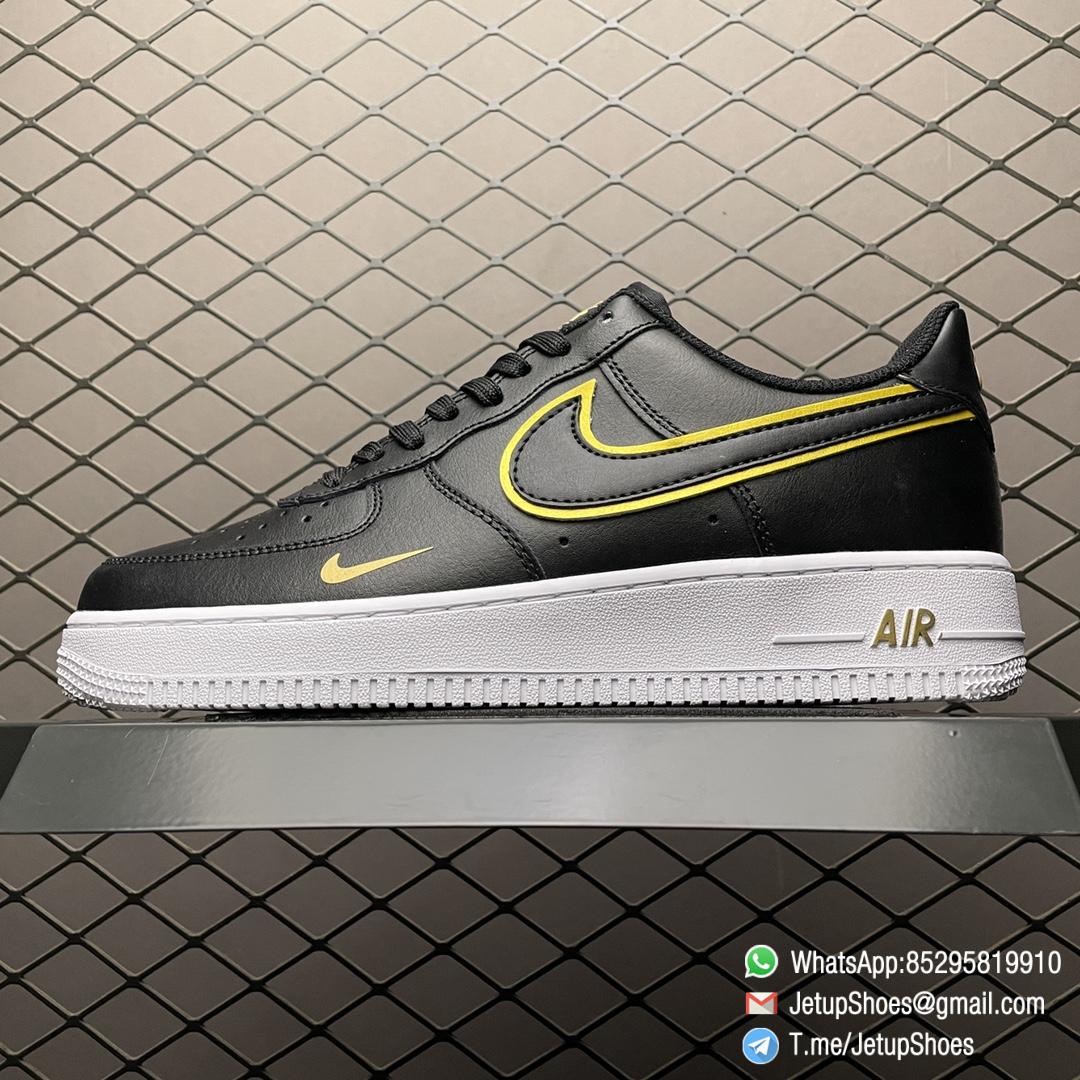 Repsneakers Nike Air Force 1 07 LV8 Metallic Swoosh Pack Black Sneakers SKU DA8481 001 Top Quality 01