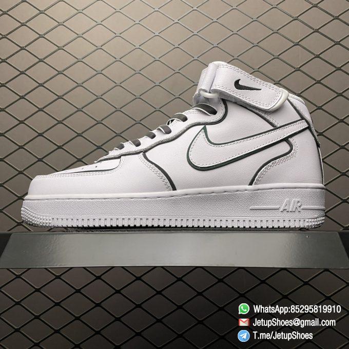 Repsneakers Nike Air Force 1 07 Mid White Black Chameleon SKU 368732 810 Best Quality Repshoes Store 01