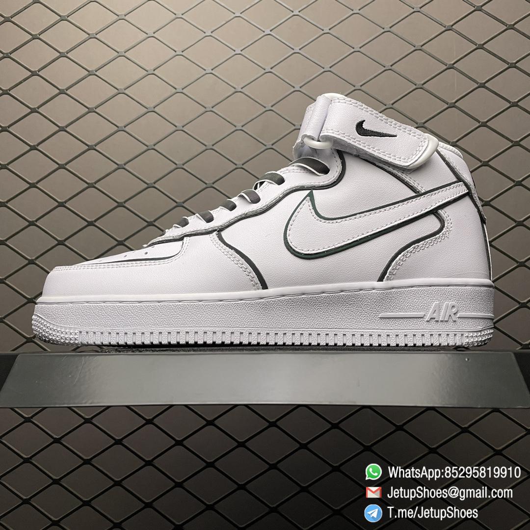 Repsneakers Nike Air Force 1 07 Mid White Black Chameleon SKU 368732 810 Best Quality Repshoes Store 01