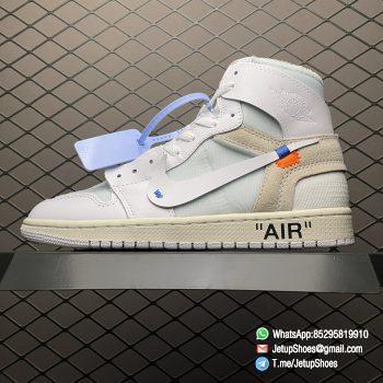 Repsneakers Off White x Air Jordan 1 Retro High OG White 2018 SKU AQ0818 100 Top Quality Snkrs 01