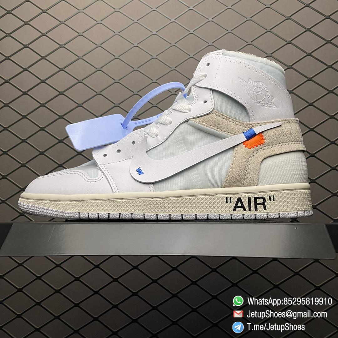 Repsneakers Off White x Air Jordan 1 Retro High OG White 2018 SKU AQ0818 100 Top Quality Snkrs 01