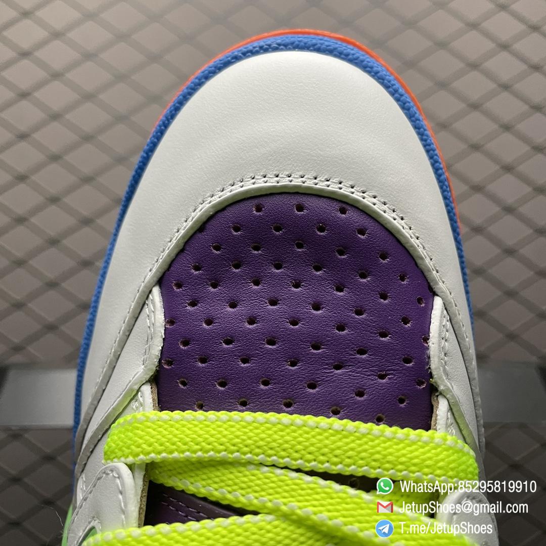 Repsneakers Womens Gucci Basket Sneaker Style ‎661310 2SH80 9062 Green Rubber Purple Mesh Overlays Top Quality 08