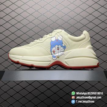Repsneakers Womens Gucci x Doraemon Rhyton Leather Sneakers Style 655037 DRW00 9522 Top Quality Replica Shoes 01