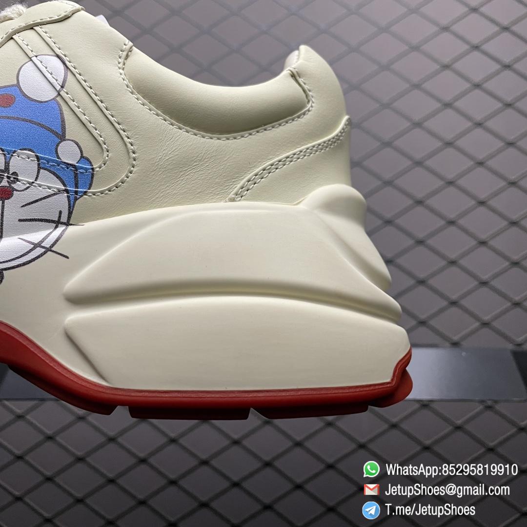 Repsneakers Womens Gucci x Doraemon Rhyton Leather Sneakers Style 655037 DRW00 9522 Top Quality Replica Shoes 04